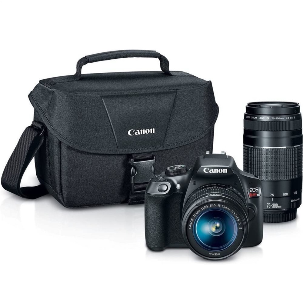 Canon EOS T6 DSLR Camera with 2 Lenses